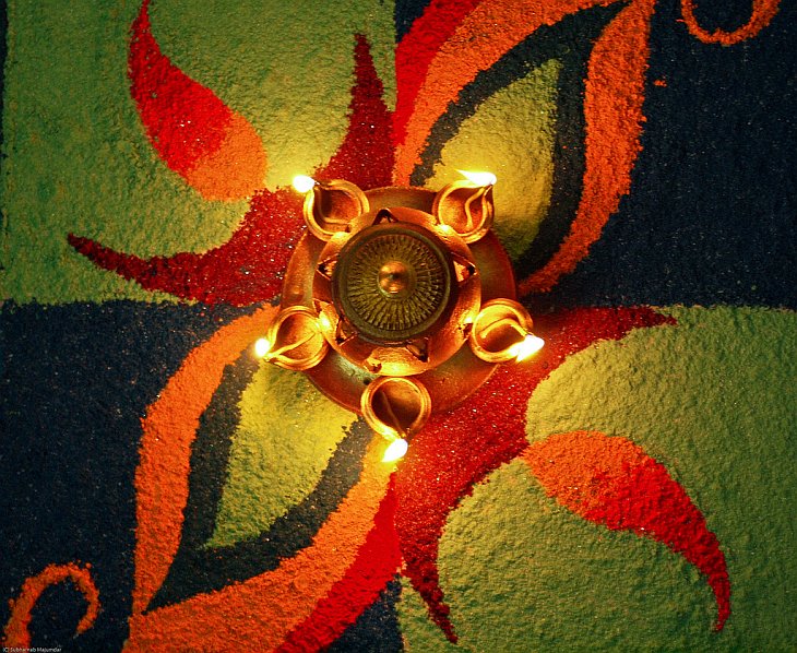 Rangoli with Candles